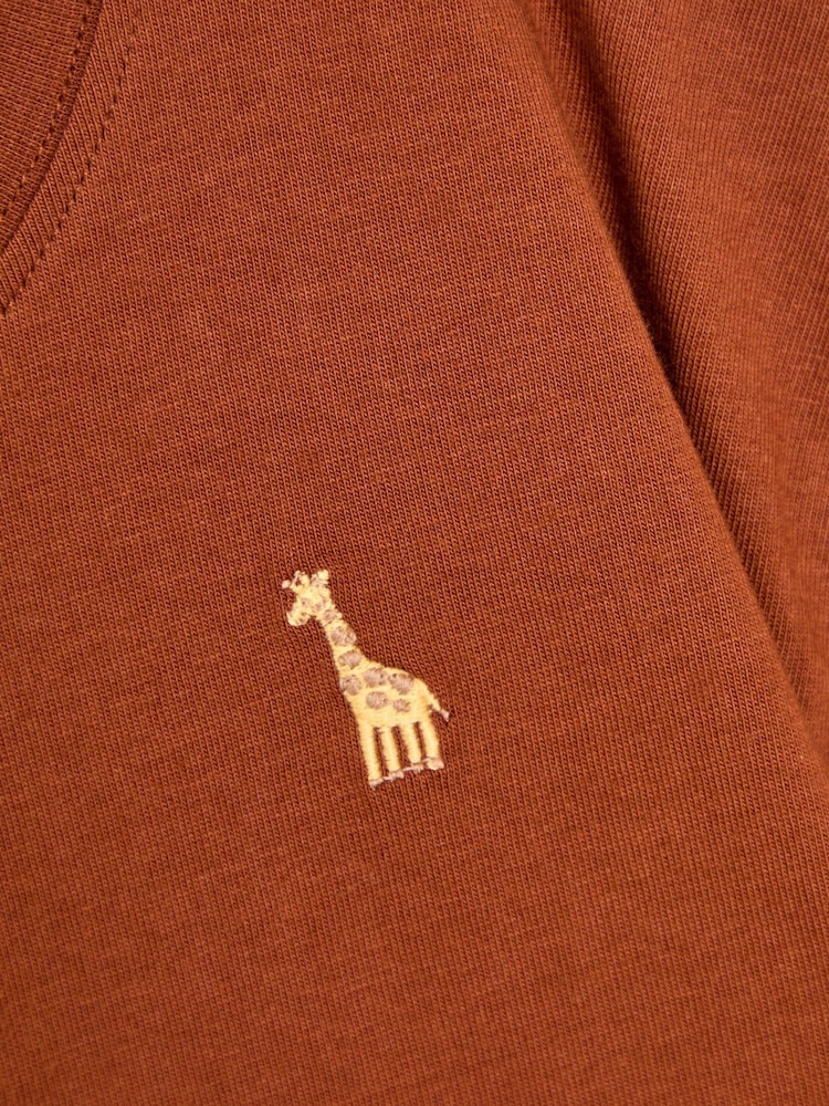 JoJo Maman Bébé Mid Brown 2-Piece T-Shirt & Stripe Joggers Set - Image 6 of 6 JoJo Maman Bébé Mid Brown 2-Piece T-Shirt & Stripe Joggers Set - Image 6 of 6