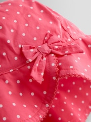 JoJo Maman Bébé Pink Strawberry Sun Hat - Image 4 of 4