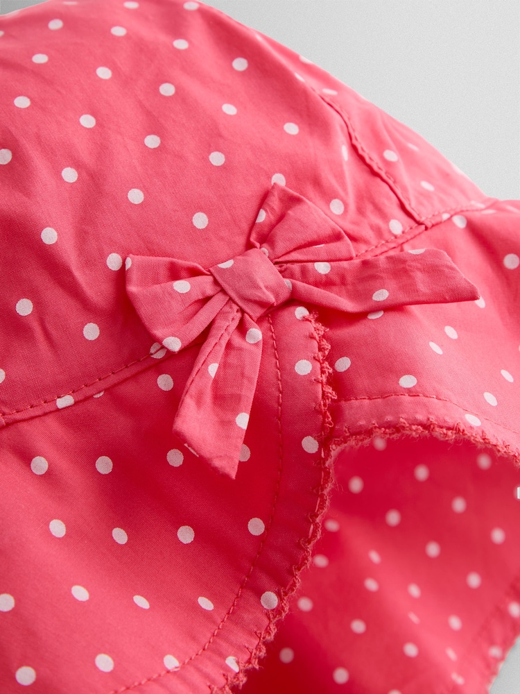 JoJo Maman Bébé Pink Strawberry Sun Hat - Image 4 of 4