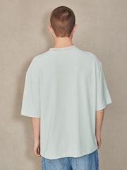 Green EDIT Textured Boxy Fit T-Shirt - Image 2 of 4