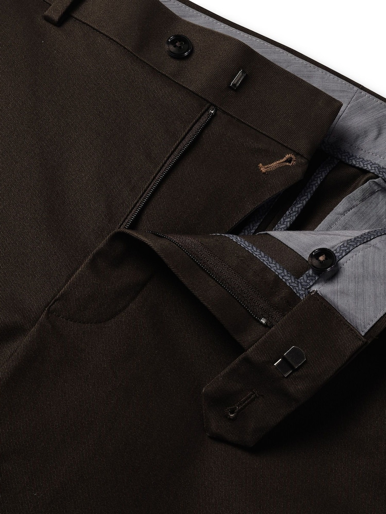 Charles Tyrwhitt Brown Chocolate Slim Fit Ultimate Non-Iron Chinos - Image 5 of 5 Charles Tyrwhitt Brown Chocolate Slim Fit Ultimate Non-Iron Chinos - Image 5 of 5