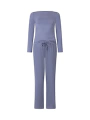 Hunkemoller Blue Pyjamas Set - Image 4 of 5