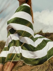 Christy Olive Cabana Velour Striped Beach Towel - Image 2 of 2