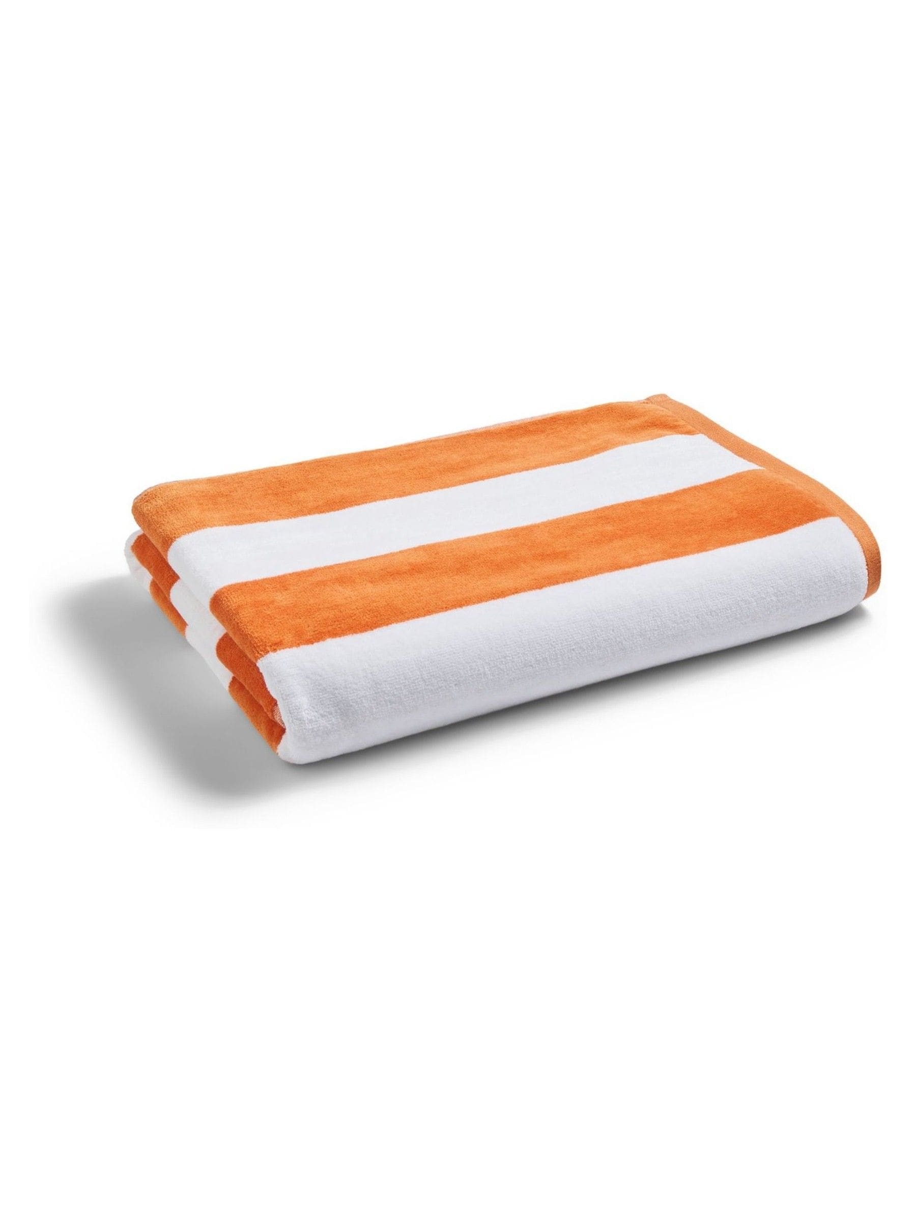 CHRISTY Classic 'Cabana' Striped Extra Large Vibrant Beach Towels in Orange - Image 5