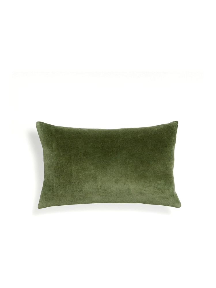 Christy Olive Jaipur Velvet Filled Cushion - Image 2 of 3