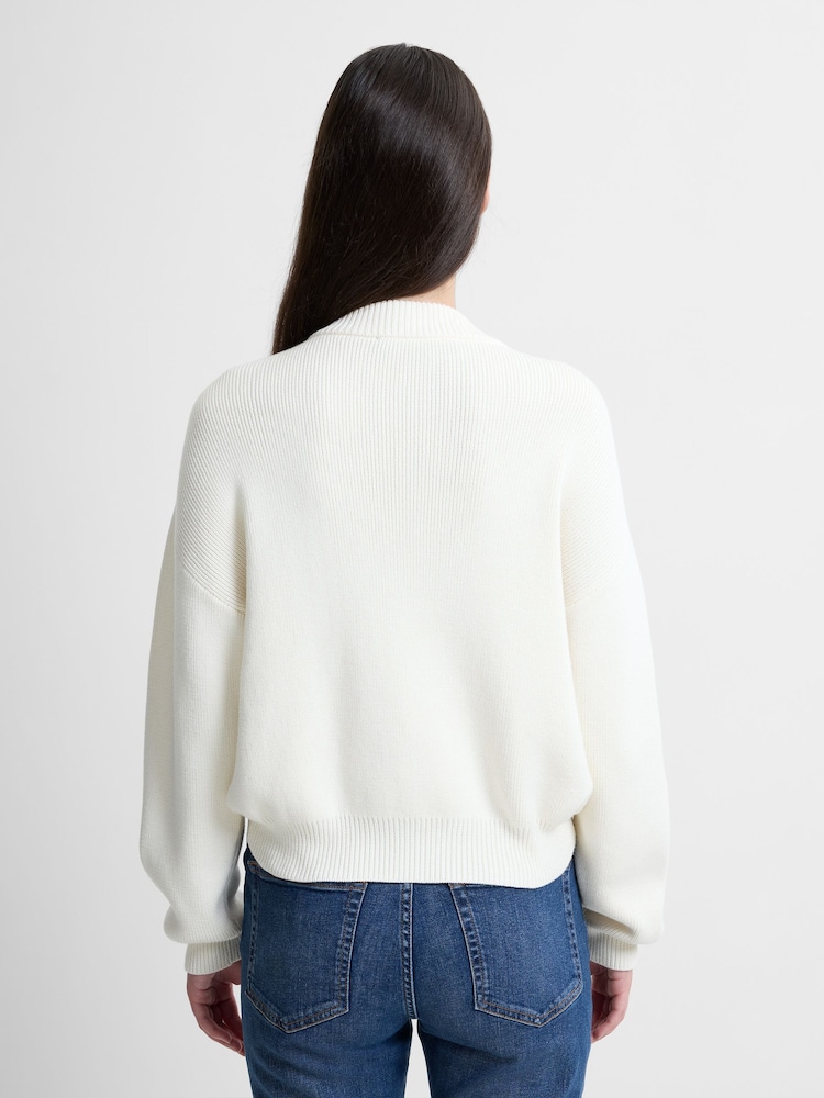 French Connection Cream Milano Mozart Long sleeves Cardigan - Image 2 of 6 French Connection Cream Milano Mozart Long sleeves Cardigan - Image 2 of 6