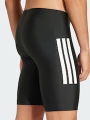 adidas Black 3-Stripes Swim Jammers 8-Inch - Image 4 of 5
