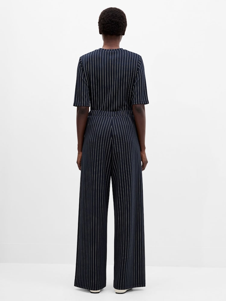 French Connection Blue Regina Jersey Trousers - Image 2 of 4 French Connection Blue Regina Jersey Trousers - Image 2 of 4