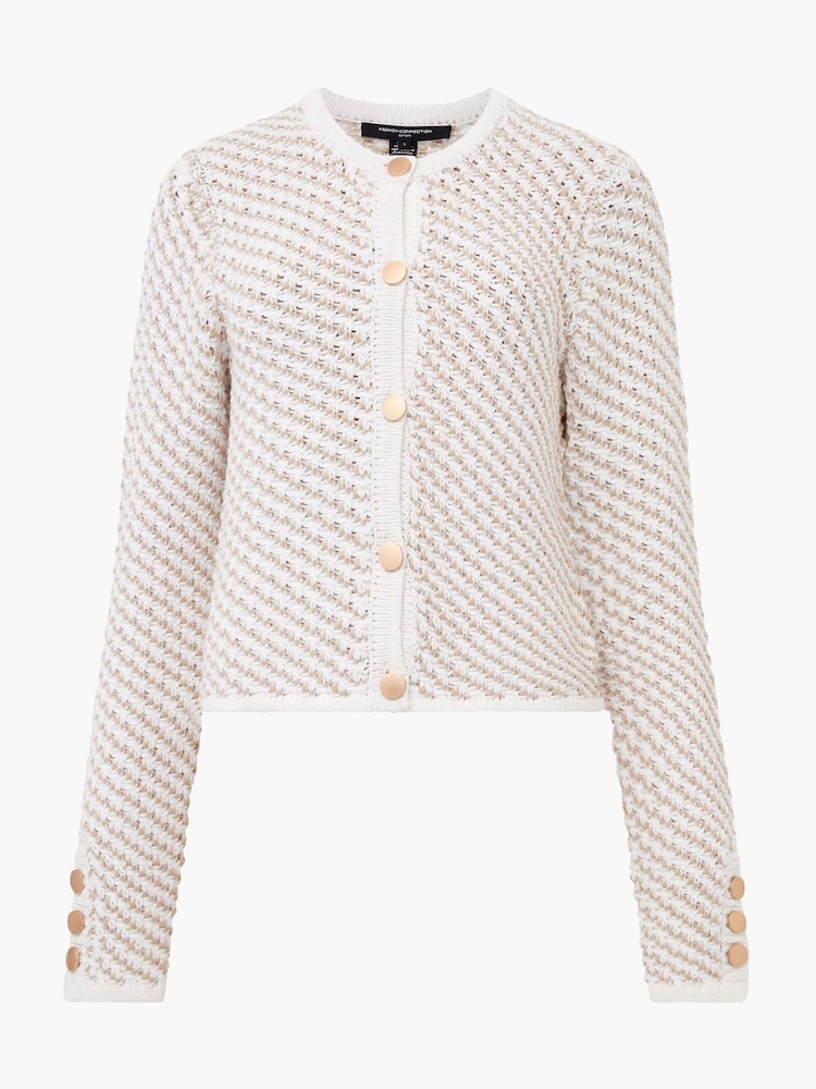 French Connection White Janai Cardigan - Image 1 of 1 French Connection White Janai Cardigan - Image 1 of 1