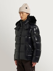 Moose Knuckles Black Kings Shiny Down Puffer Jacket - Image 1 of 6