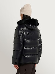 Moose Knuckles Black Kings Shiny Down Puffer Jacket - Image 2 of 6