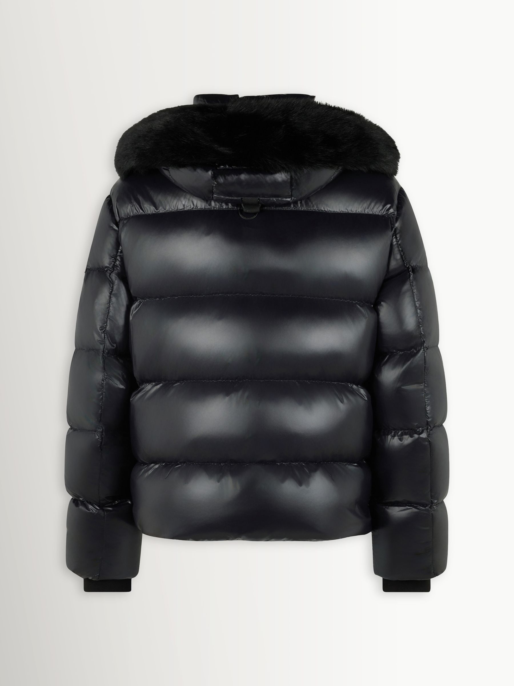 Buy Moose Knuckles Black Kings Shiny Down Puffer Jacket from the