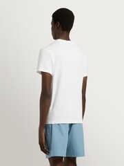 Moose Knuckles White Crescent Short Sleeve Logo T-Shirt - Image 2 of 6