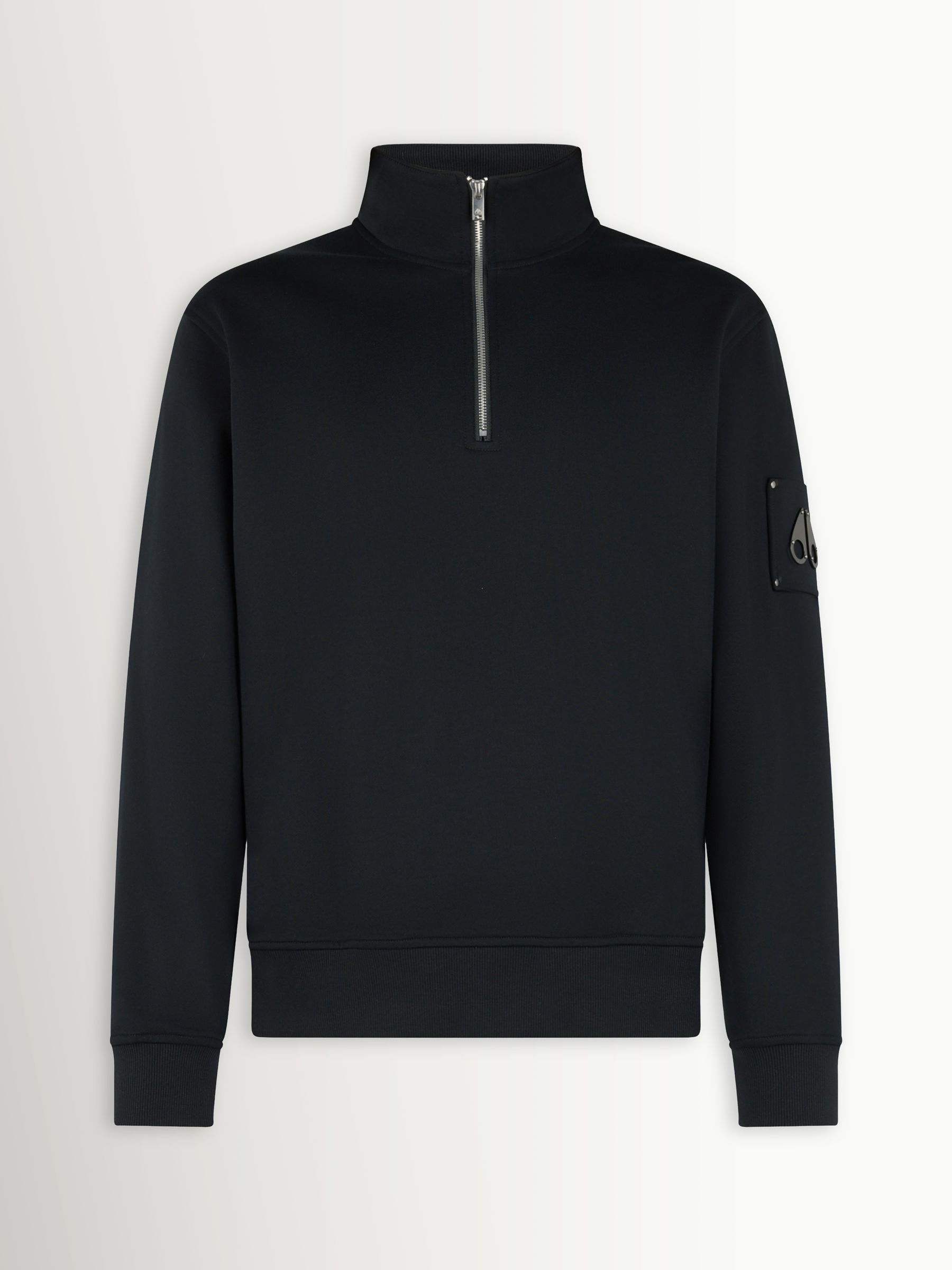 Buy Moose Knuckles Black Hartsfield Quarter Zip Sweatshirt from