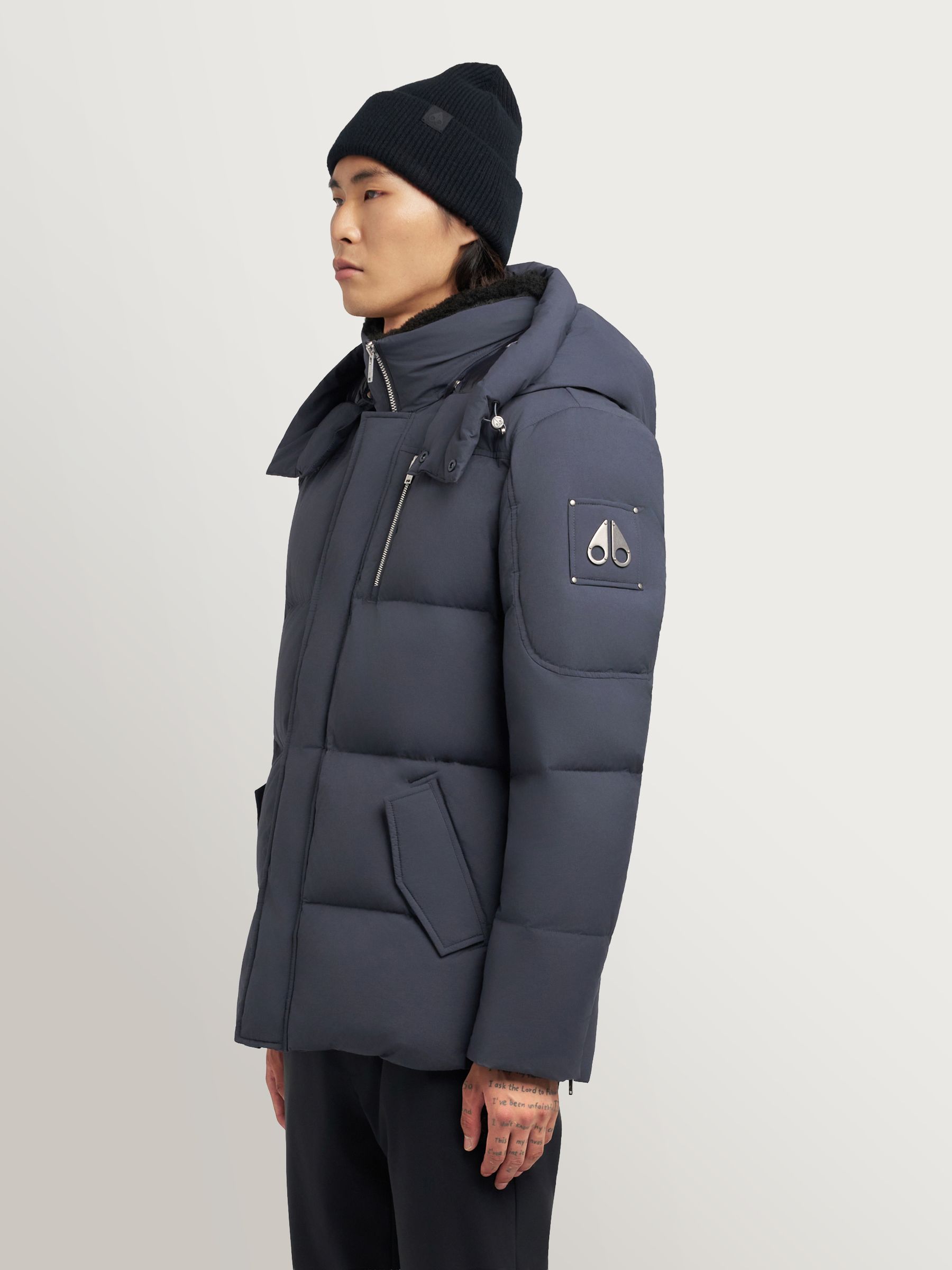 Buy Moose Knuckles Grey Everest 3Q Quilted Down Puffer Jacket from