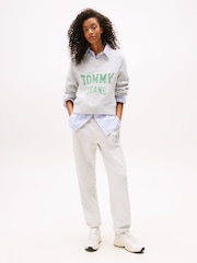 Tommy Jeans Grey Crest Joggers - Image 1 of 5
