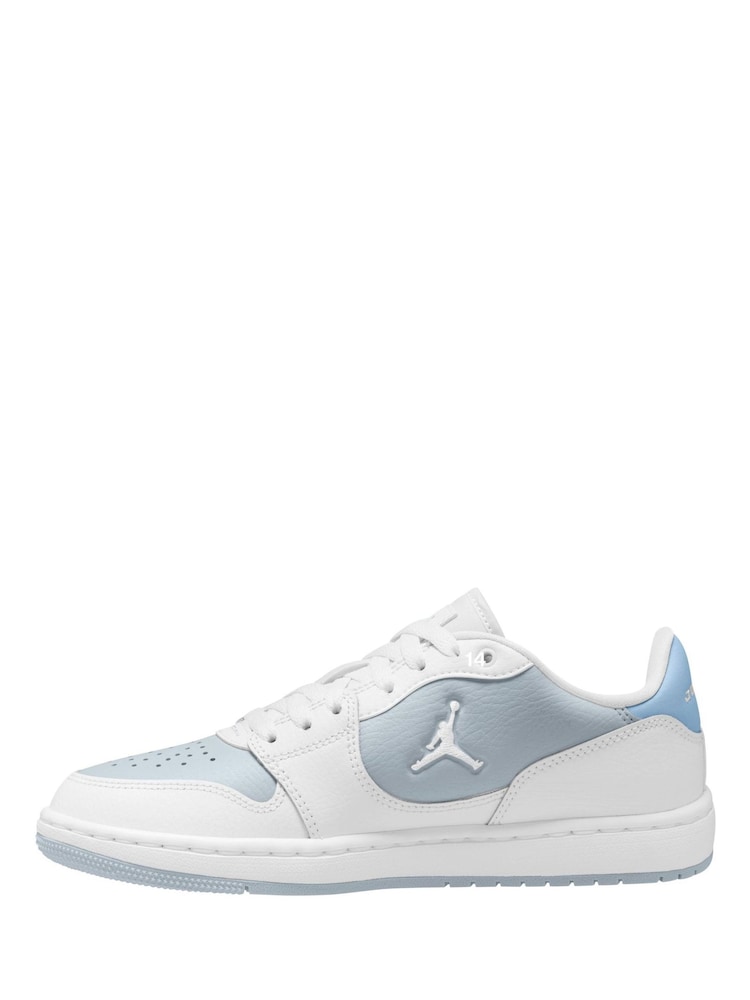 Jordan White Blue Court Connect Low Trainers - Image 2 of 4 Jordan White Blue Court Connect Low Trainers - Image 2 of 4