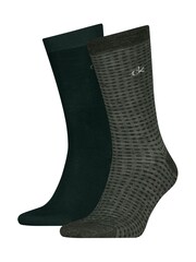 Calvin Klein Green Socks 2 Pack - Image 1 of 2