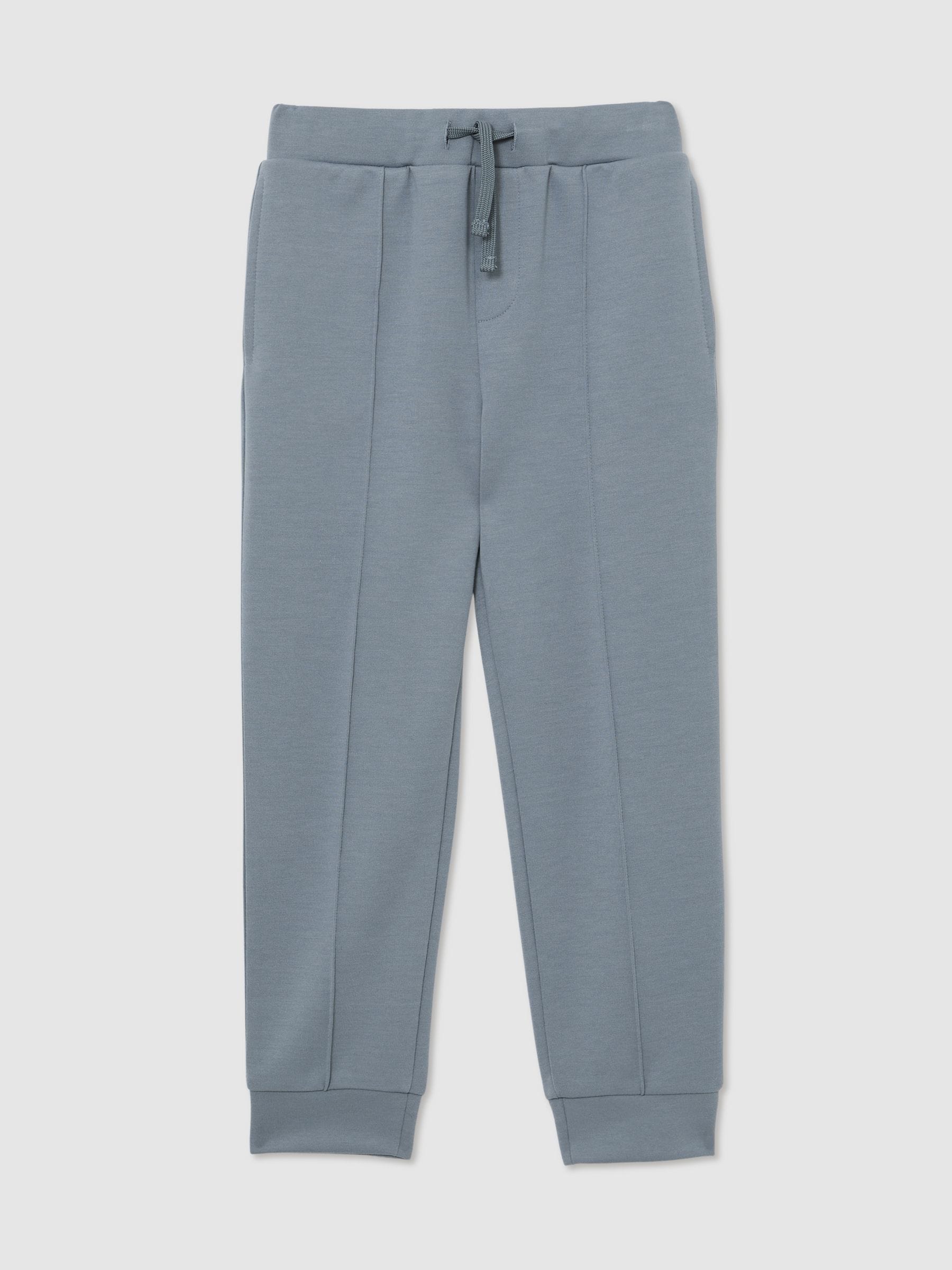 Reiss Airforce Blue Interlock Drawstring Joggers In Blue
