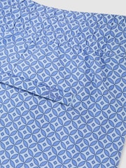 Reiss Blue Orient Geometric-Print Swim Shorts - Image 6 of 6