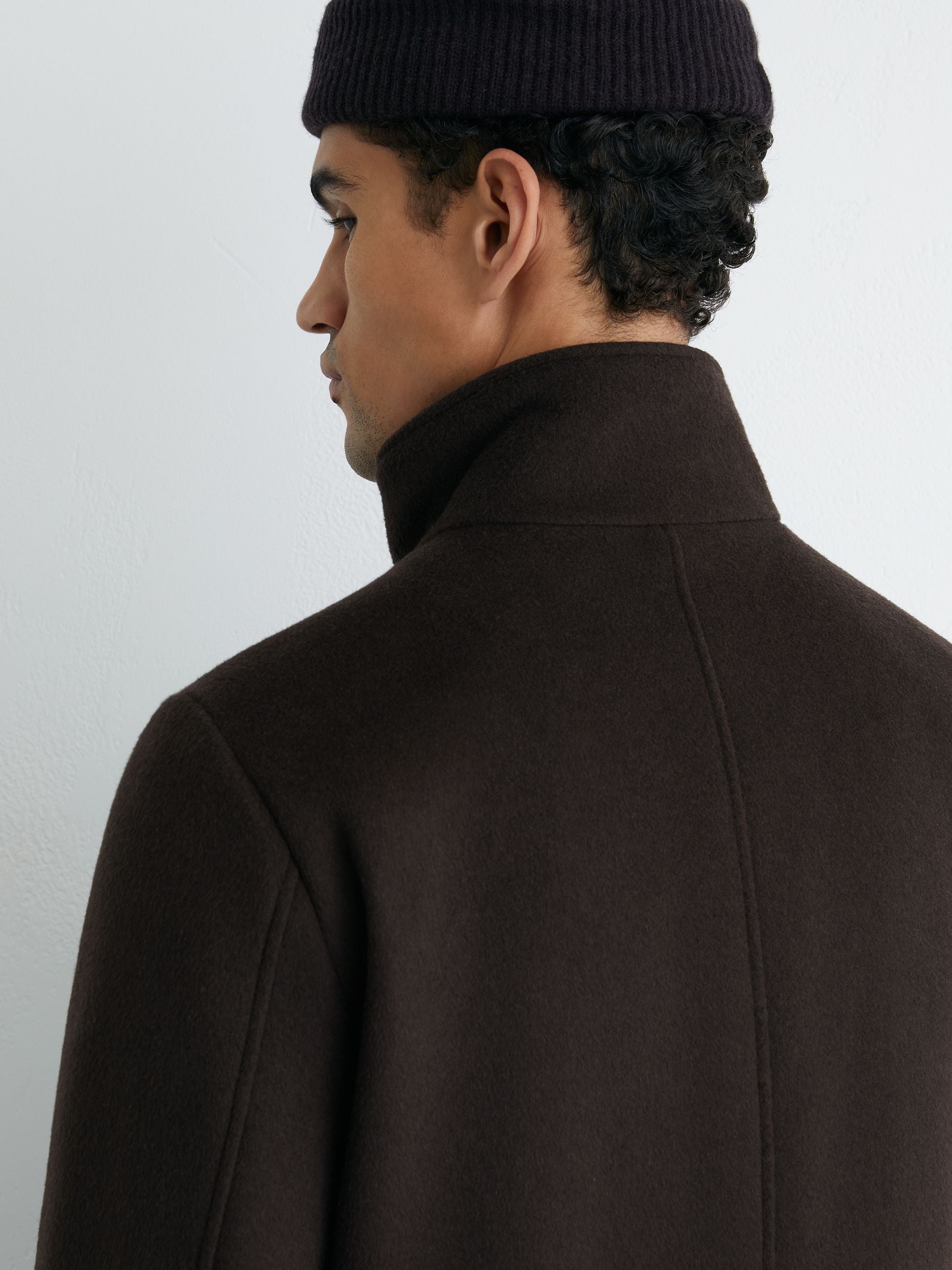 Buy Reiss Dark Brown Trident Wool-Blend Four-Pocket Jacket from
