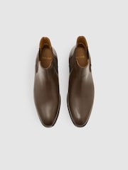Reiss Dark Brown Elba Leather Chelsea Boots - Image 3 of 5