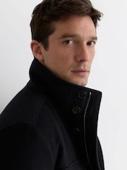 Reiss Navy Trident Wool-Blend Four-Pocket Jacket - Image 5 of 9