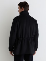 Reiss Navy Trident Wool-Blend Four-Pocket Jacket - Image 7 of 9