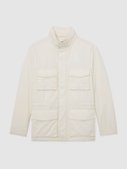 Reiss Stone Oswald Cotton-Blend Padded Four-Pocket Jacket - Image 2 of 6