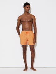 Reiss Tangerine Orange Orient Geometric-Print Swim Shorts - Image 3 of 6