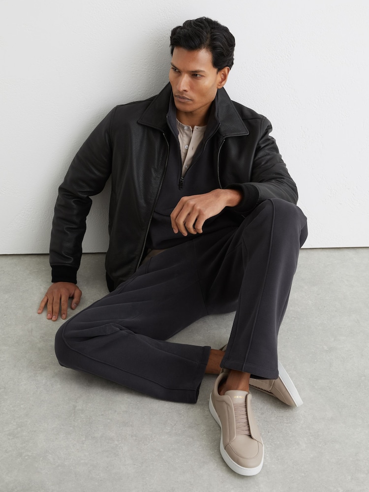 Reiss Henry Bonded-Leather Elasticated Trainers - תמונה 2 מתוך 5 Reiss Henry Bonded-Leather Elasticated Trainers - תמונה 2 מתוך 5