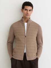 Reiss Taupe Brown Townsend Cardigan - Image 1 of 6