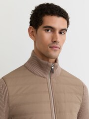 Reiss Taupe Brown Townsend Cardigan - Image 4 of 6