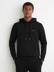 Reiss Black Mantel Hoodie - Image 1 of 6