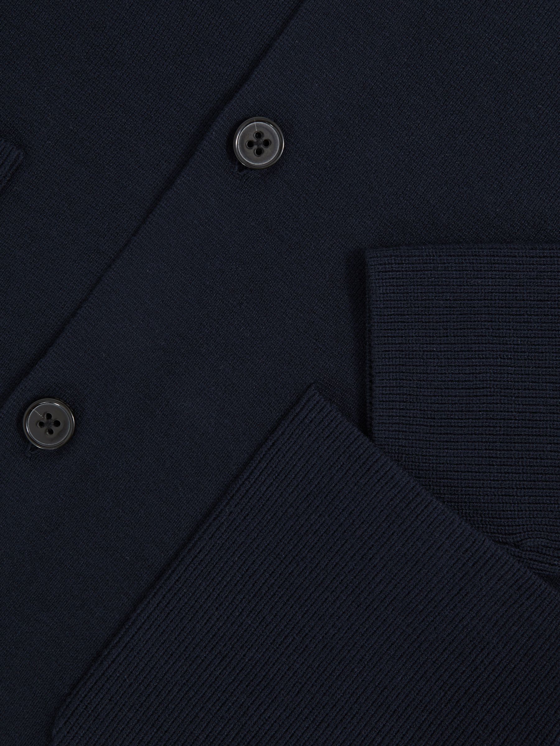Buy Reiss Navy Blue Fitzgerald Button-Through Cardigan with Pockets ...