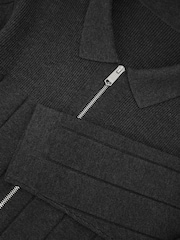 Reiss Cassius Wide-Rib Zip-Through Cardigan - Imagem 5 de 5