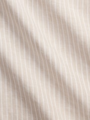 Polo Ralph Lauren Coastal Beige & White Custom Fit Linen Stripe Shirt - Image 10 of 10