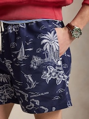 Polo Ralph Lauren Harbor Island Bear Woven Print Swim Shorts - Image 4 of 5
