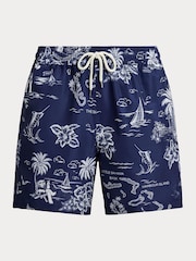 Polo Ralph Lauren Harbor Island Bear Woven Print Swim Shorts - Image 5 of 5