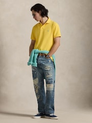 Polo Ralph Lauren Sunfish Yellow Custom Fit Pique Polo Shirt - Image 2 of 8