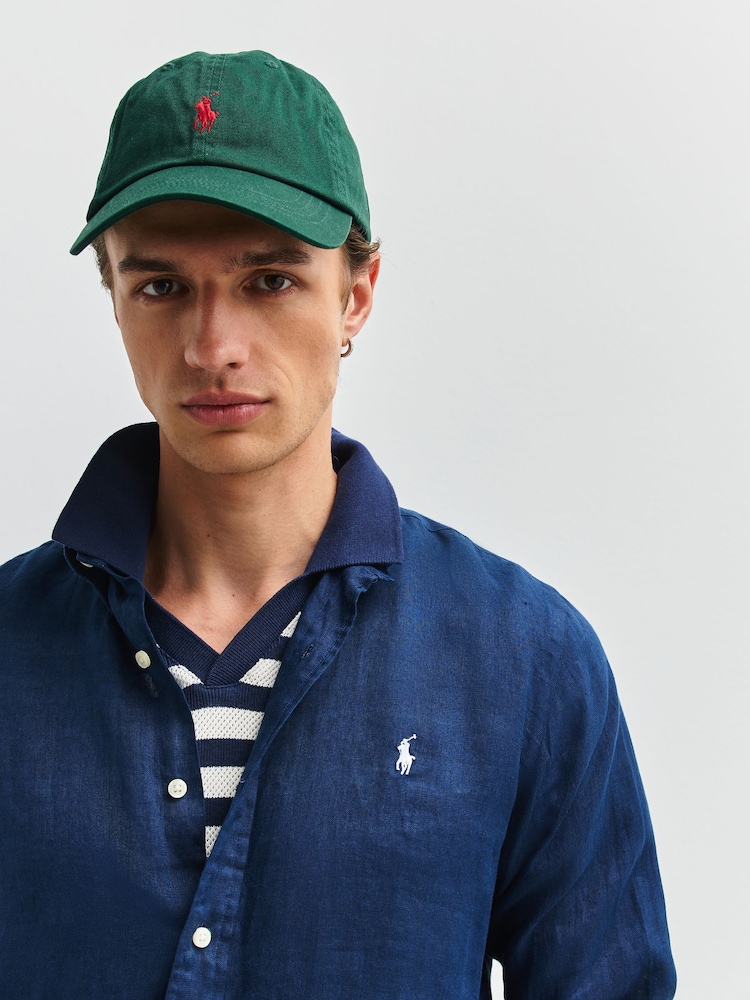 Polo Ralph Lauren Newport Navy Custom Fit Linen Shirt - Image 5 of 5