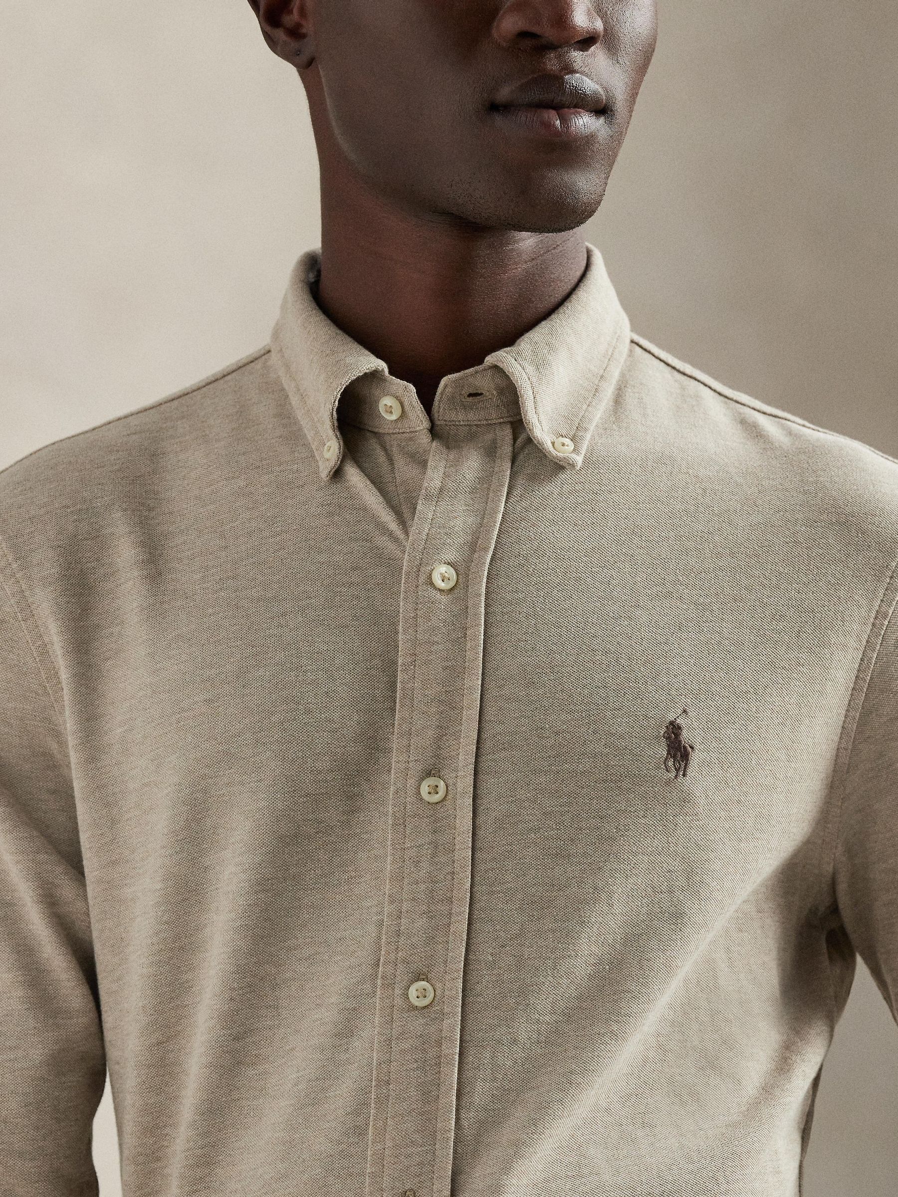 POLO RALPH LAUREN フェザーウェイトメッシュシャツ　ブラック Next：日本 Polo Ralph Lauren カスタムフィット フェザーウェイト
