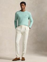 Polo Ralph Lauren Green Swallow Heather Fine Cotton Crewneck Jumper - Image 2 of 8