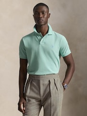 Polo Ralph Lauren Celadon Custom Fit Pique Polo Shirt - Image 1 of 4