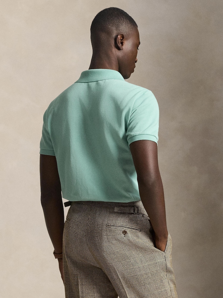 Polo Ralph Lauren Celadon Custom Fit Pique Polo Shirt - Image 2 of 4
