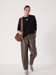 Hush Black Ivy Fine Merino Crew Jumper - Image 2 of 5