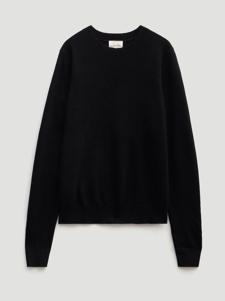 Hush Black Ivy Fine Merino Crew Jumper - Image 5 of 5 Hush Black Ivy Fine Merino Crew Jumper - Image 5 of 5