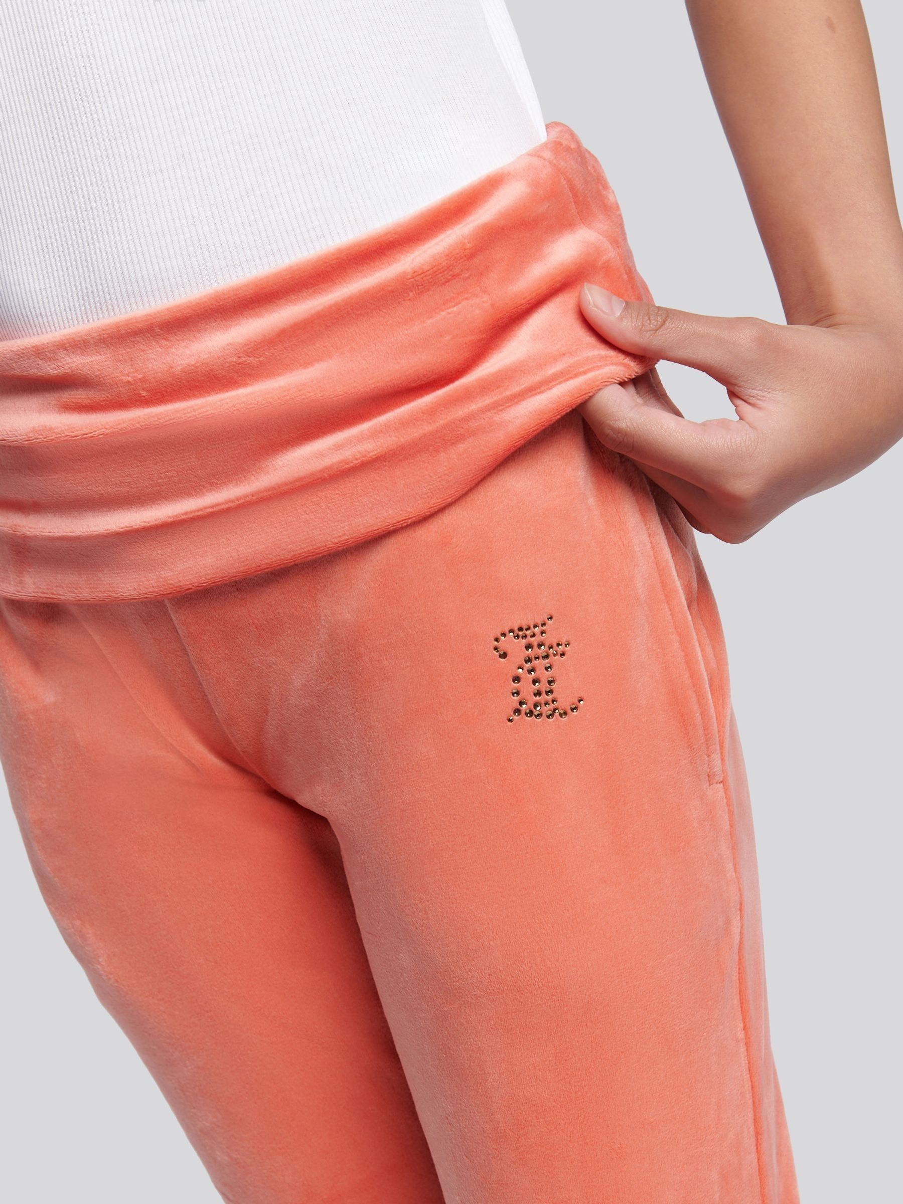 Buy Juicy Couture Orange Juicy Fold Over Waist Joggers from the