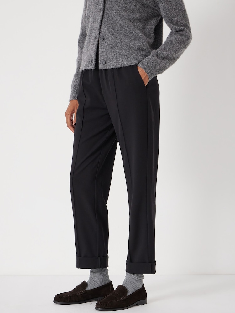 Hush Black Slim Pull On Suit Trousers - Image 1 of 5 Hush Black Slim Pull On Suit Trousers - Image 1 of 5