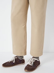 Hush Stone Brown Jack Barrel Leg Pull On Cotton Trousers - Image 4 of 6